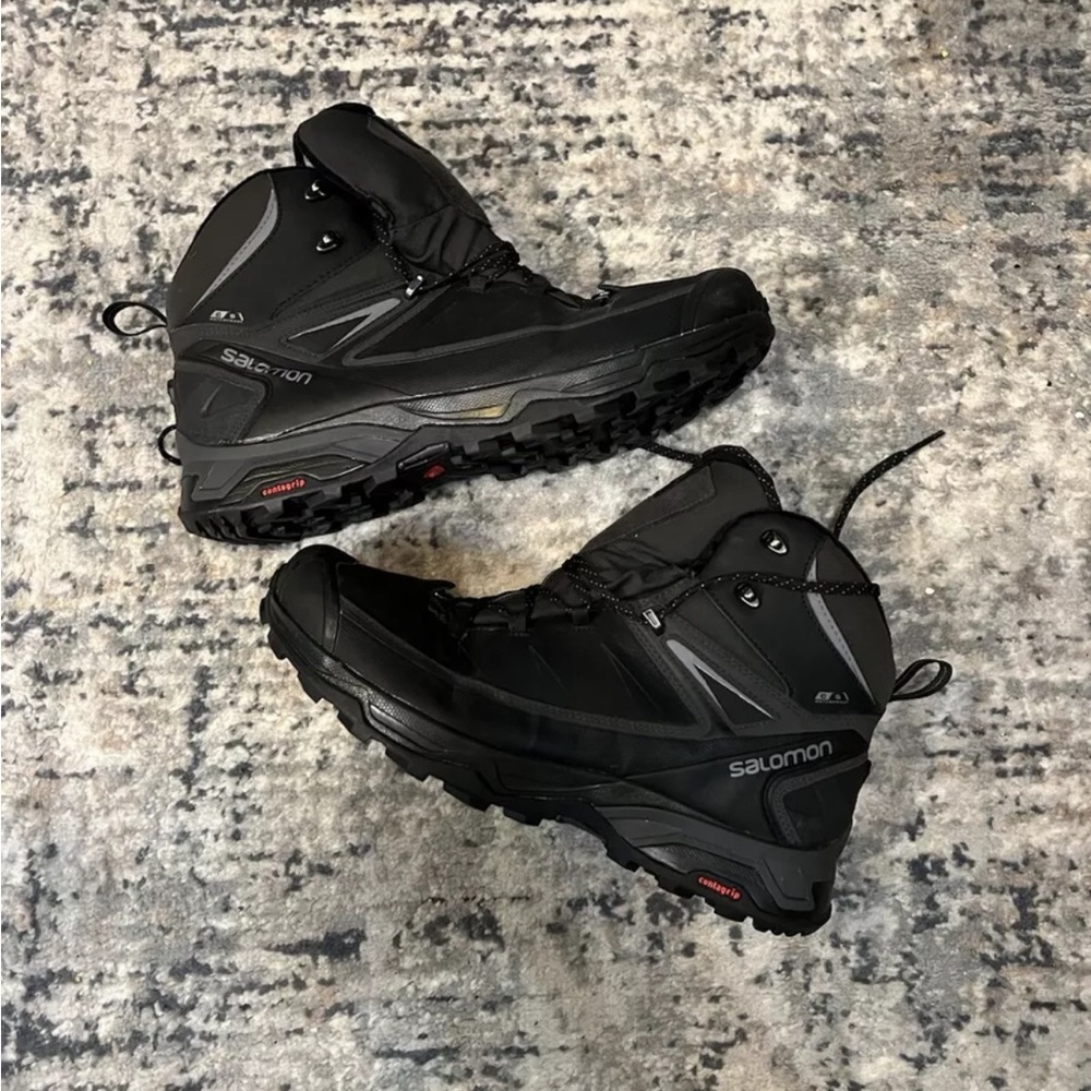 Salomon X Ultra Mid Winter CS WP Boots Mens Size 10.5 Black 404795